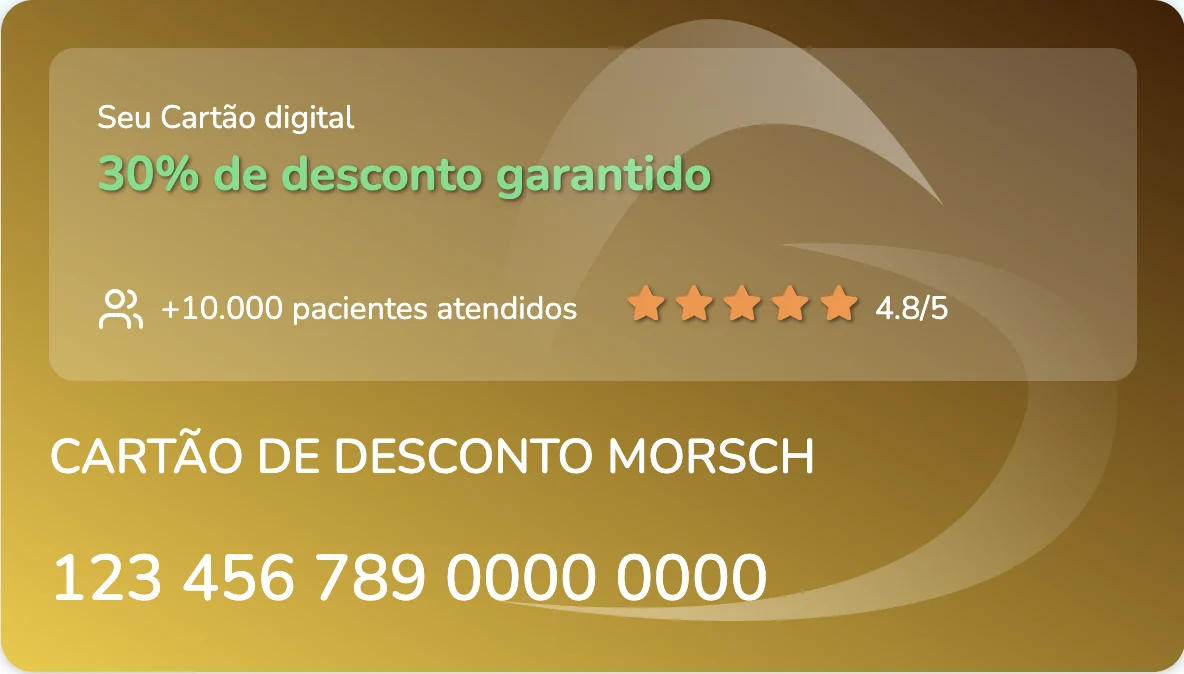Cartão de Desconto Morsch digital com 30% de desconto garantido em teleconsultas